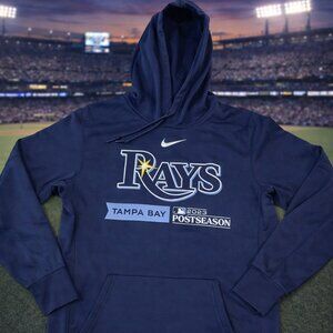 Nike Tampa Bay Rays 2023 Postseason Hoodie Mens Large Therma Fit MLB Pullover